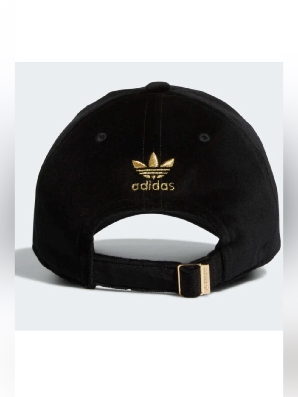 adidas Originals Black hat with gold Trefoil embroidery